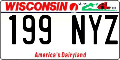 WI license plate 199NYZ