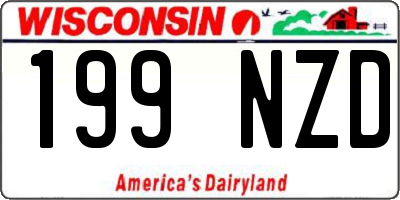 WI license plate 199NZD