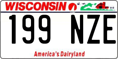 WI license plate 199NZE