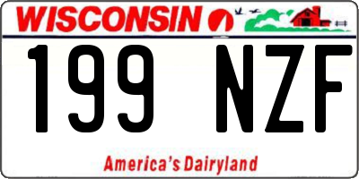 WI license plate 199NZF