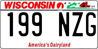 WI license plate 199NZG