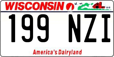 WI license plate 199NZI