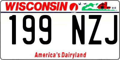 WI license plate 199NZJ