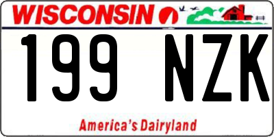 WI license plate 199NZK