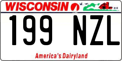 WI license plate 199NZL