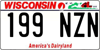 WI license plate 199NZN