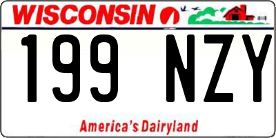 WI license plate 199NZY