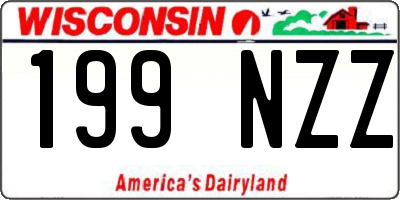 WI license plate 199NZZ