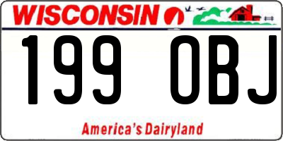 WI license plate 199OBJ