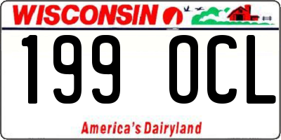 WI license plate 199OCL