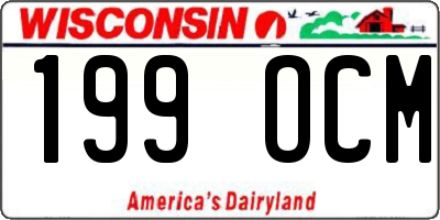 WI license plate 199OCM