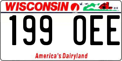WI license plate 199OEE