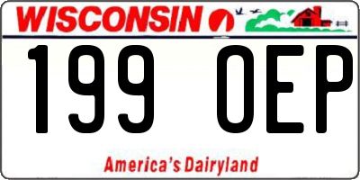 WI license plate 199OEP