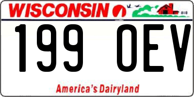 WI license plate 199OEV