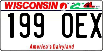 WI license plate 199OEX