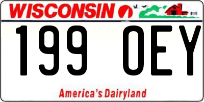 WI license plate 199OEY
