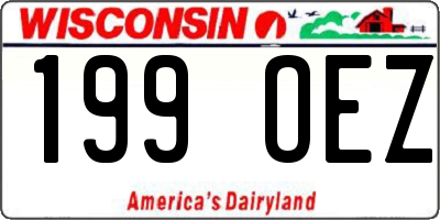 WI license plate 199OEZ