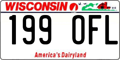 WI license plate 199OFL