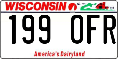 WI license plate 199OFR