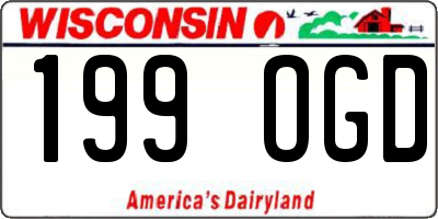 WI license plate 199OGD