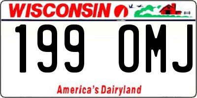 WI license plate 199OMJ