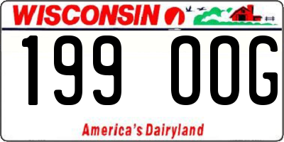 WI license plate 199OOG