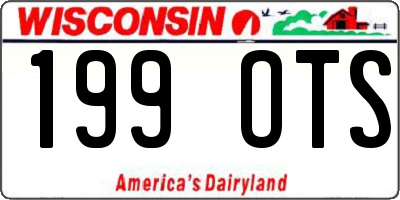 WI license plate 199OTS