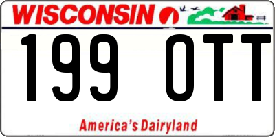 WI license plate 199OTT
