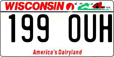 WI license plate 199OUH
