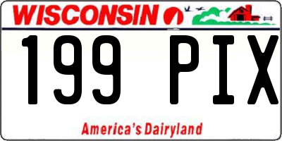 WI license plate 199PIX