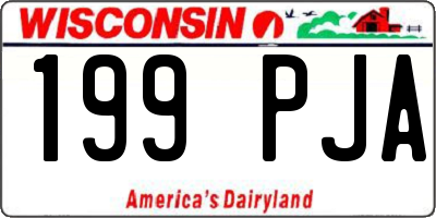 WI license plate 199PJA