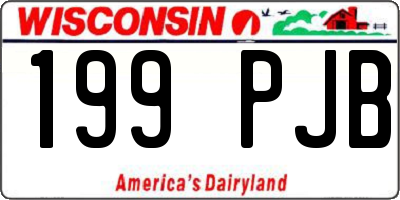 WI license plate 199PJB