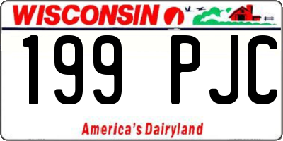 WI license plate 199PJC