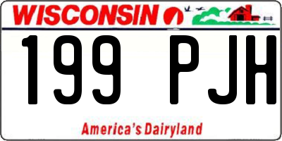 WI license plate 199PJH