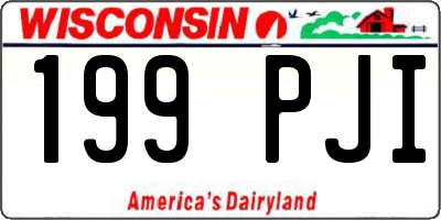 WI license plate 199PJI