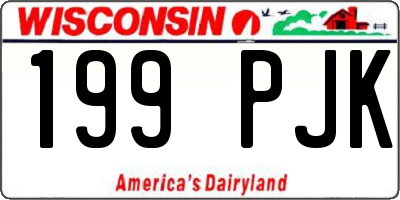 WI license plate 199PJK