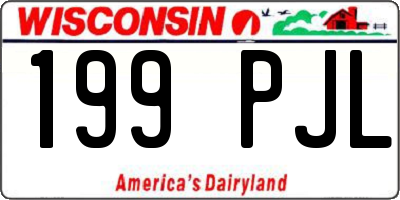 WI license plate 199PJL