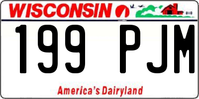 WI license plate 199PJM