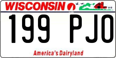 WI license plate 199PJO