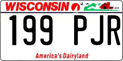 WI license plate 199PJR