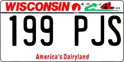 WI license plate 199PJS