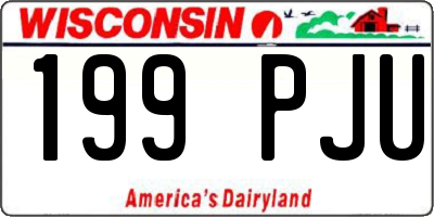 WI license plate 199PJU