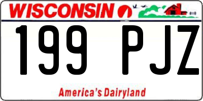 WI license plate 199PJZ