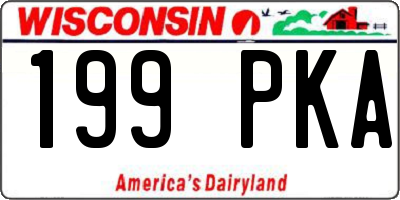 WI license plate 199PKA