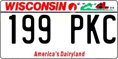 WI license plate 199PKC