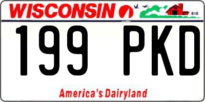 WI license plate 199PKD