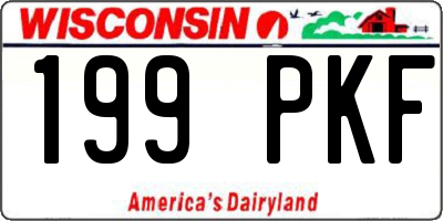 WI license plate 199PKF