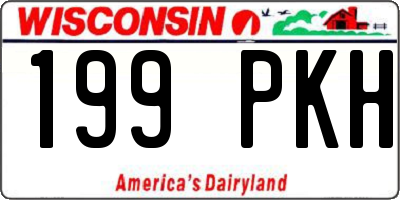 WI license plate 199PKH