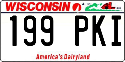 WI license plate 199PKI