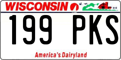 WI license plate 199PKS
